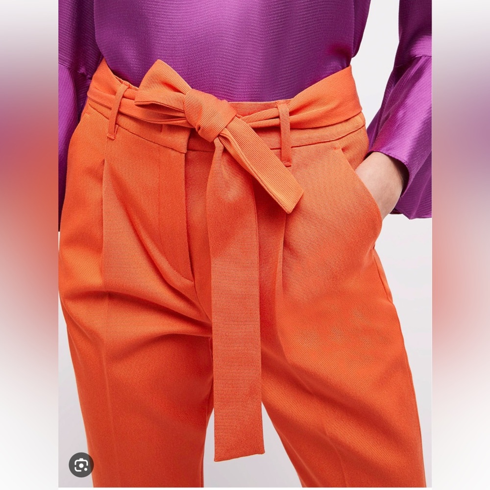 PennyBlack by MaxMara Label-cut Evvica Classic Trousers Orange.Size:US6 Spring - Picture 3 of 13